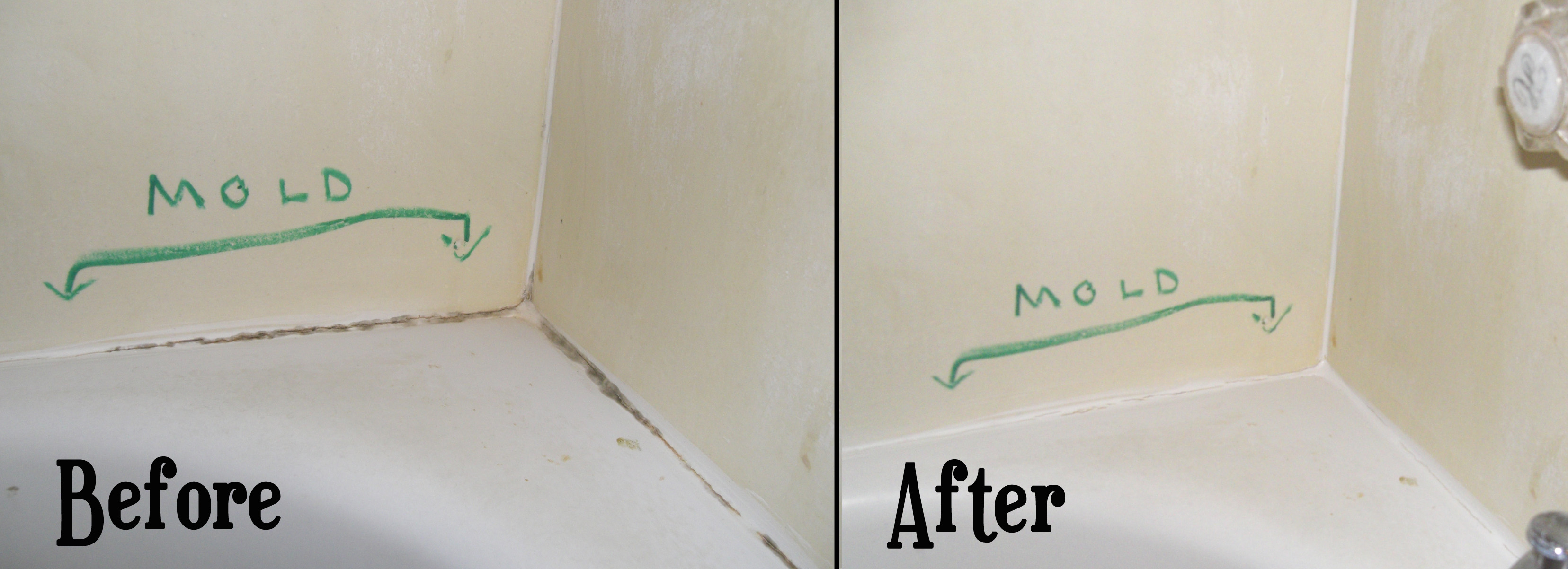 Flashback: cleaning mold stains from bathtub caulk  Random Creativity